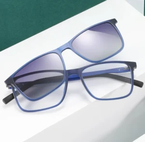 ECO Bio TAC Polarized TR Environmental Material Clip on Solid Sunglasses Square Unisex Luxury Shades