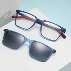 ECO Bio TR Luxury Clip on TAC Polarized Full Rim Unisex Stylish Square Sunglasses