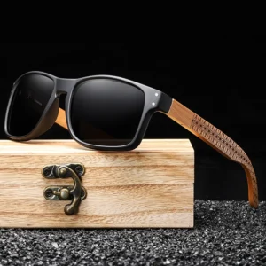 ECO Friendly Bamboo Products PC Custom Logo Unisex Retro Mirror Wooden Bamboo Sunglasses