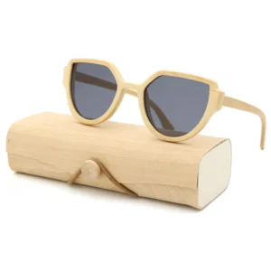 EUGENIA Nueva Gafas De Sol Round Bamboo Sunglasses Polarized Quality Small Order Wooden Sunglasses