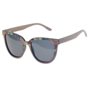Eco Friendly Custom Made Vintage Polarized Sunglasses Retro Big Wooden Frame Glasses for Men