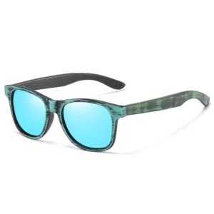 Eco Friendly Unisex Acetate Plastic Frame Uv400 Walnut Wood Sunglasses With Cr 39 Lenses Bamboo Mirror Glasses