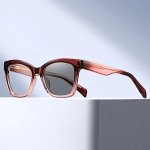 Elegance Square Round Photochromic Glasses for Women Sleek Minimalist Temples