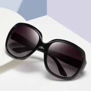 Elegant Polarized Oversized Round Sunglasses Women Big Plastic UV400