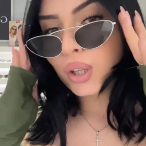 Euro American Fashion Personalized Small Custom logo Sunglasses Ladies Summer Single Beam Cat Eye Metal Sunglasses
