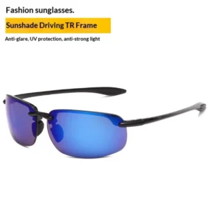 European American Cross-Border Classic Half Frame Polarized UV400 Pilot Sunglasses Unisex Retro for Cycling Surfing