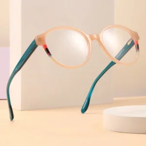 European American Durable Large Oval Simple Clear Unisex Flat Mirror Eyeglasses Frames