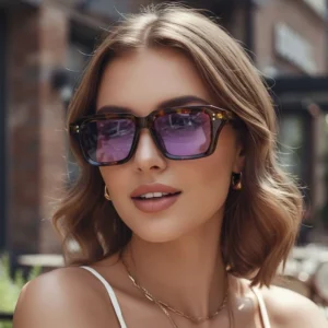 European American Fashion Retro Small-frame Studded Simple Square UV400 Sunglasses Versatile Street Style