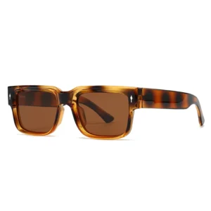 European American Fashion Runway Square Full Frame UV400 Polarized Sunglasses Adult Unisex Trendy 26038
