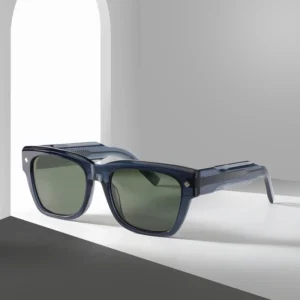 European American Modern Retro Sun Glasses High end CR39 Lenses Acetate Material Thick Square Frame Polarized Sunglasses