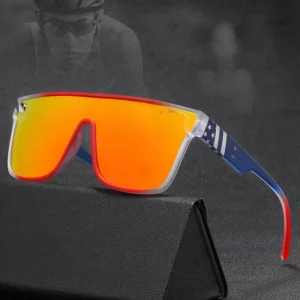 European American Real Film Cycling Sunglasses Outdoor Sports Anti-Fog Lenses Adjustable Strap UV400 Non-Polarized PC