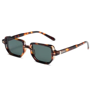European American Trend Olive Green Colorful Small Frame Women’s Square Sunglasses UV400 Full Frame