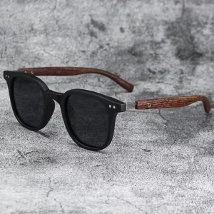 European and American Retro Sunglasses for Men and Women Fashion Wood like Grain Sun Fashion Glasses Shade for Men UV Protection