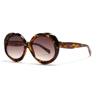 European and American Women’s Sunglasses with Thick PC Round Frame New Design Light Weight Comfortable Fashionable Big Shades