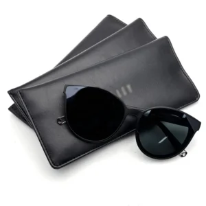 Eyeglass Soft PU Leather Pouch Sunglasses Portable Reading Glasses Bag Black Personalized Cases Eyewear Accessories