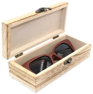 Eyeglass case Wood Bamboo Sunglasses Slide Cover Boxes Gift Packing with Your logo Brand