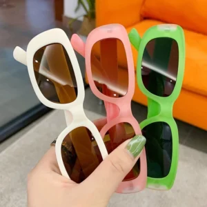 F205 Children Cute Vintage Square Rectangle UV400 Sunglasses Outdoor Girls Boys Sweet Sun Glasses Classic Kids Sunglasses