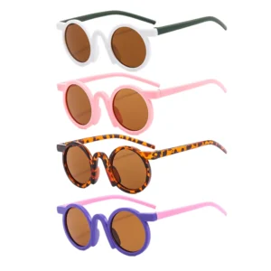 FF1080 Children Kids Boys Girls Cute Circle Sun Glasses UV400 Protection Toddler Baby Retro Round Sunglasses