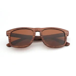 FLA469S Layers Wood Polarized Sunglasses UV400 Protection Fashionable Solid Pattern Unisex