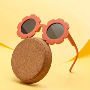 Factory Custom Logo Cute Flexible Silicone Polarized Girls Flower Baby Kids Sunglasses