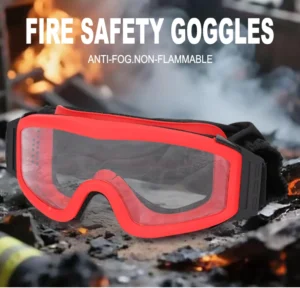 Factory Custom Logo Fireman Safety Goggles CE Certified EN166 Anti Fire & Anti Fog Firefighting Glasses Eye Protection