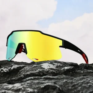 Factory Custom Logo Yellow Running Cycling Pickleball Sunglasses Men UV Protection Windproof Sport Mountain Bike Glasses