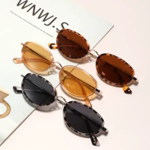 Factory Custom logo Fashion Small Round TR Metal Sunglasses Full Frame Polarized Metal TR Acetate Metal Sunglasses