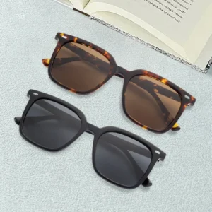 Factory Customized Logo Polarized Transparent Acetate Sunglasses for Men and Women