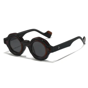 Factory Direct Fashion New Round Magnetic Clip Sunglasses Unisex Premium Sense Blue Light Blocking Thick Chunky Frame Sunglasses