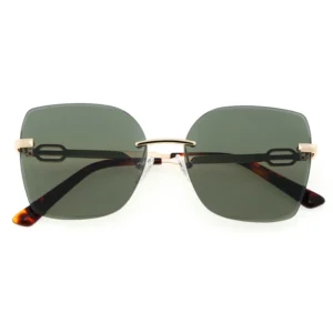 Factory Directly High Quality Square Metal Luxury Custom Sunglasses for Unisex Frames for Fishing Ready Stock