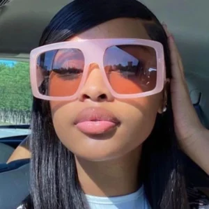Factory Fashion Big Frame Sun Glasses Oversize Shades Sunglasses Plastic Sunglasses UV 400 Colorful PC Sunglasses