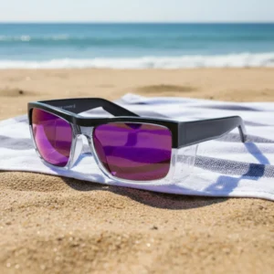 Factory Hot Selling High Quality Z87+ Safety Glasses Outdoor Custom Shades Removable Shield Frame Square Mirror Sunglasses
