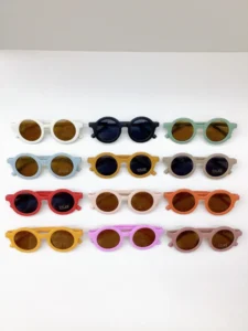 Factory Kids Round Sunglasses UV400 Cute Children Boys Girls Custom Sunglasses