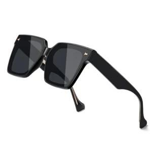 Factory Manufacturing Large Frame Sunglasses Gradient Lens Wide Rim Acetate Legs Thickened Polarized Sun Glasses