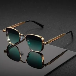 Factory New Small Frame Retro Square Steampunk Metal Uv400 Sunglasses Unisex Custom Logo