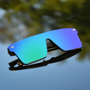 Factory Oem Design One Piece Lens Frameless Sunglasses Mirror Fashion Square Sunglasses Plastic Custom Logo