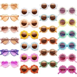 Factory PC Kids Sunglasses Fashionable UV400 Carton Eyewear Candy Color Sunglasses for Boys and Girls