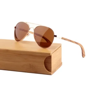 Factory Supplies 20 Pieces Low MOQ Logo Customization Wooden Polarized Eyewear Sunglasses