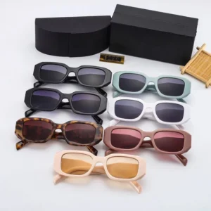Famous Brands Luxury Designer Square Gold UV400 Sunglasses for Women’s Fashion