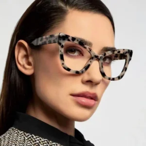 Fancy Optical Eyewear Vintage Leopard TR90 Computer Eye Glasses Big Cat Eye Anti Blue Light Eyeglasses Frames