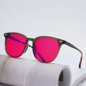 Fashion 99% Red Lens Round Blue Light Blocking Eyeglasses Orange Computer Gaming Anti Fatigue Help Sleep TR90 Glasses Frame