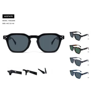 Fashion Acetate Sunglasses UV400 Polarized Anti-Glare Full Rim Round Frame TAC Lenses Unisex