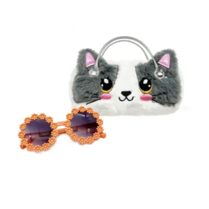 Fashion Anti Glare Glasses Kids Cute Sunglasses Case Set for Kids With Custom Logo Sunflower Design