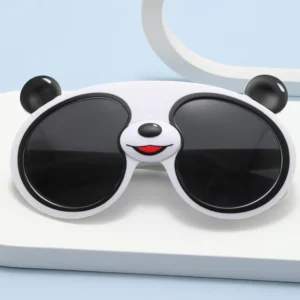 Fashion Boys and Girls Anti ultraviolet Cute Panda Sunglasses Kids Silicone Sunshade Glasses