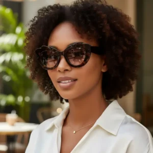 Fashion Cat Eye Sunglasses UV400 Protection Sun Glasses Full Frame Plastic Women’s Trendy Exaggerated Style Shades