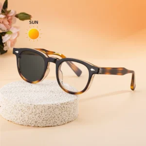 Fashion Color Changing Sunglasses Men Square Optical Photochromic Eyewear Eyeglasses Frames