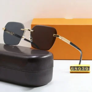 Fashion Cut Edge Retro Square Rimless Sunglasses Women Men Light Shades Designer Glasses