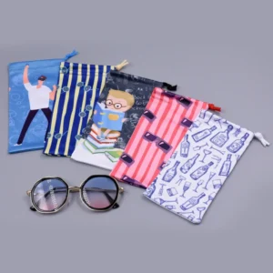 Fashion Design Digital Printing Sunglasses Pouch Bag Drawstring Eyeglasses Packing Pouch Glasses Packaging Bag