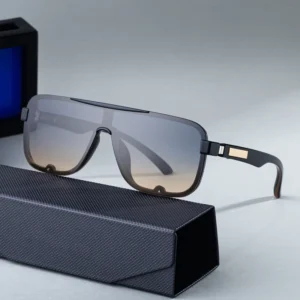 Fashion Designer Custom Logo Polarized Driving One Piece Lens Spring Hinge UV400 Sunglasses for Men