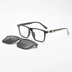 Fashion European and American New Square Frame Men’s Magnetic Clip On Sunglasses High End Versatile Sunglasses